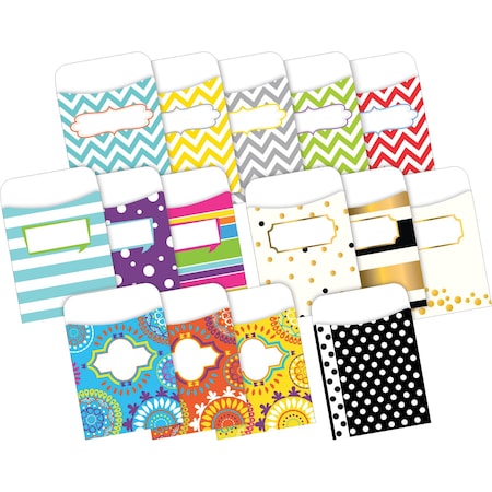 Barker Creek Peel & Stick Library Pockets Curated Collection, Multi-Designs, 150/Set, PK150 3533